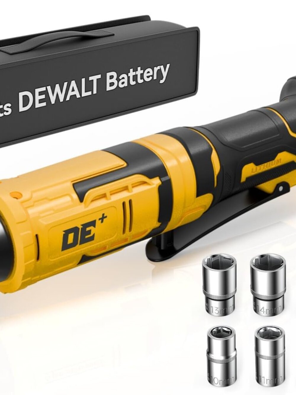 NEW 3 / 8 Cordless Ratchet Wrench Set for DEWALT 20V 88Ft-Lbs 0-550RPM Variable